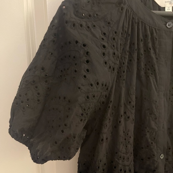 Terra & Sky Black Eyelet Dress - Picture 2 of 4